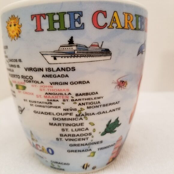 Lily + James collection The Caribbean coffee mug 4 1/4 " tall - Picture 10 of 14